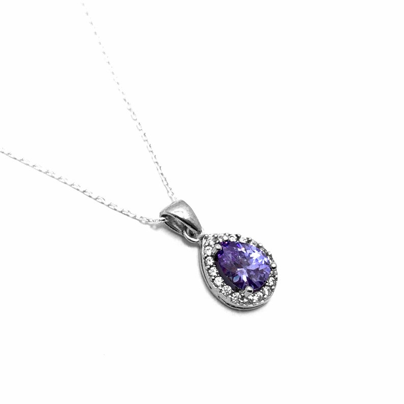 Turkish Jewelry Authentic Necklace With Amethyst Gemstone Necklace Jewelry Made of 925 Sterling Silver Ethnic Necklace Handmade Necklace