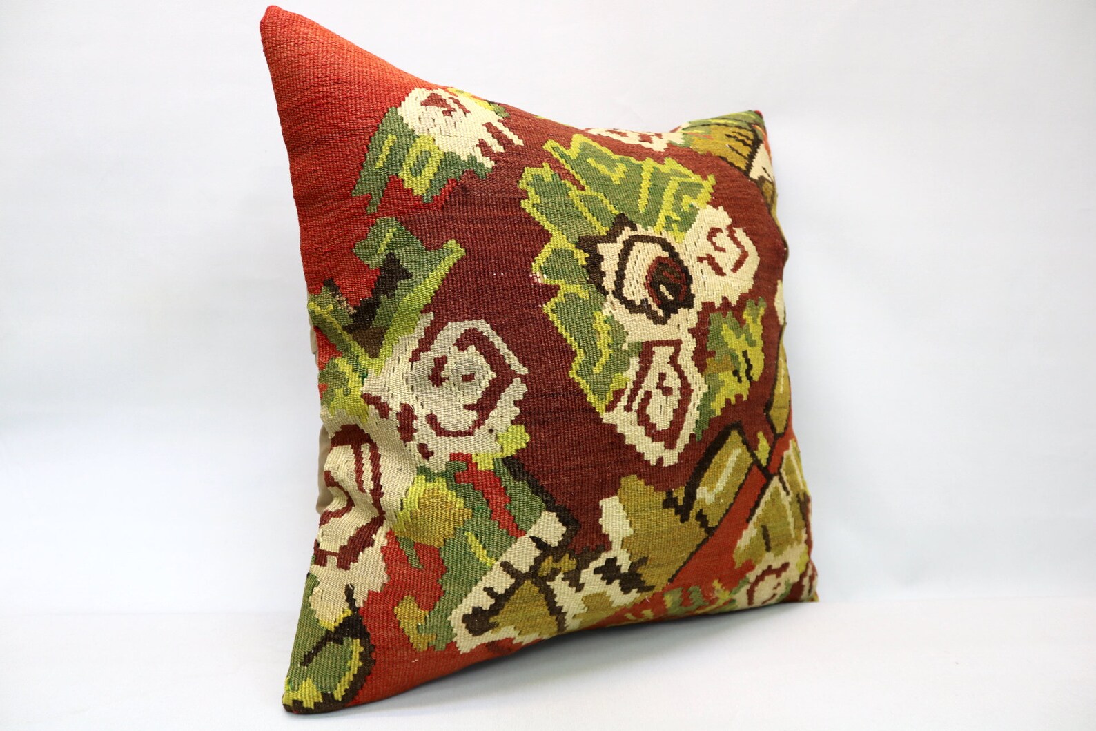 Kilim Pillow Cover 24x24 In Decorative Handmade Pillow Etsy