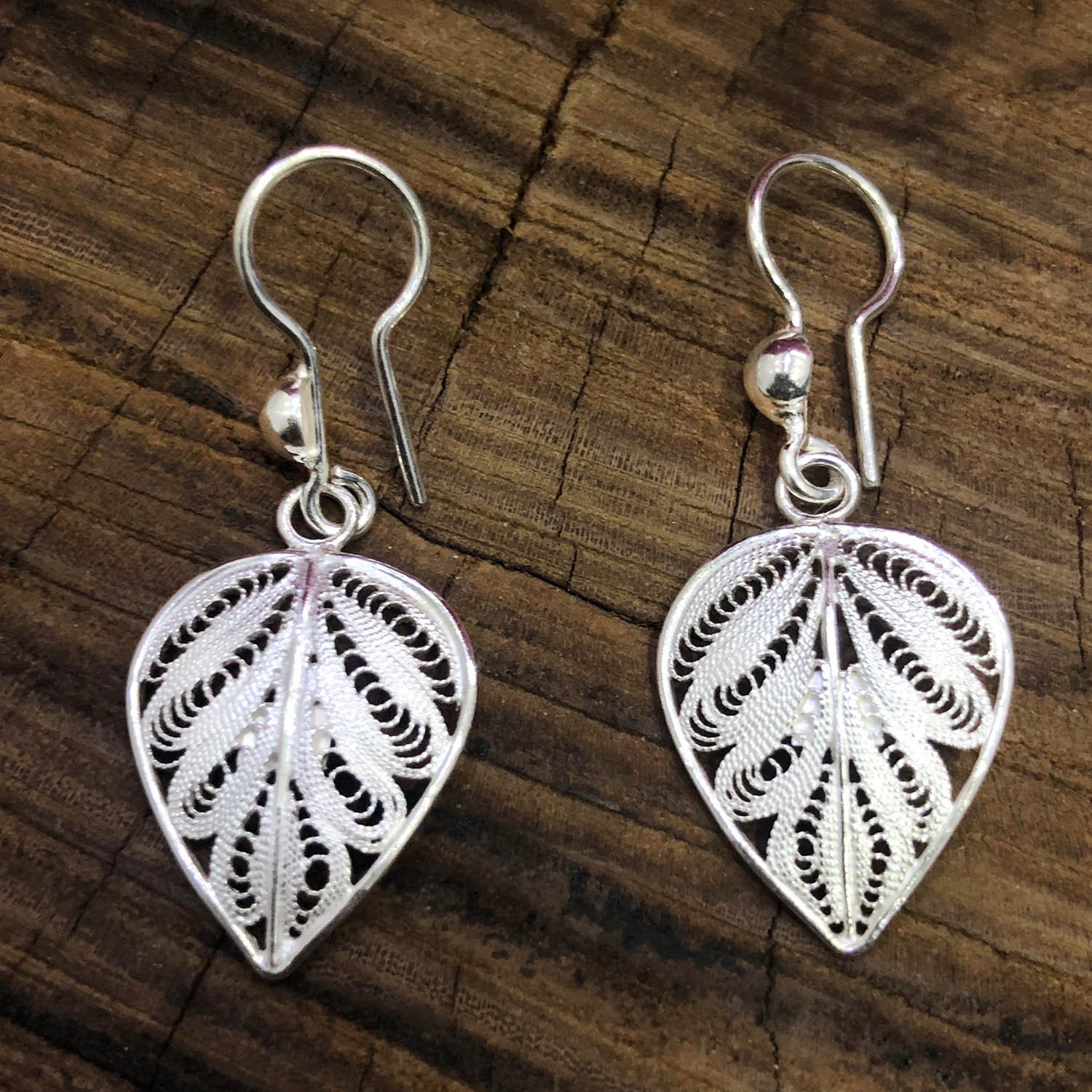 Filigree earrings silver cheap