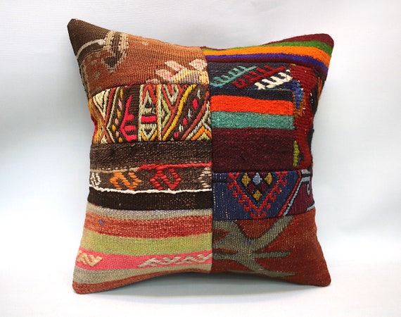 Kilim Pillow 20x20 in Kilim Cushion Decorative Pillow Sofa Pillow Throw Pillow Accent Boho Pillow Turkish Pillow Vintage Pillow