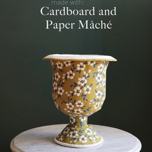 Cardboard & Paper Mâché Template PDF: Jardinière Urn image 4