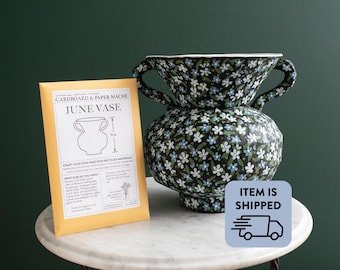 June Vase: Paper Template for a DIY Cardboard & Paper Mâché Vase