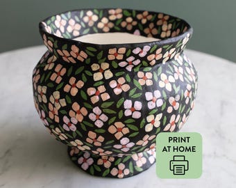Petite Vase: Cardboard & Paper Mâché Template PDF