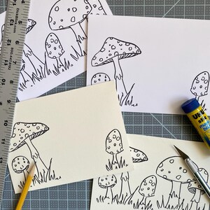Stampa a casa Busta + Design della carta PDF: Funghi