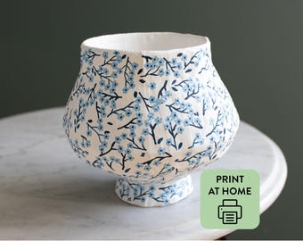 Baltimore Vase: Cardboard & Paper Mâché Template PDF