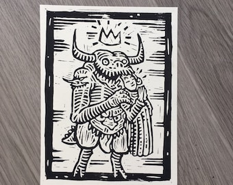 Dämonenkönig verschlingt Heiligen.