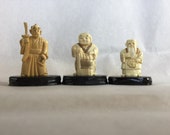 Ivory Japanese Netsuke Figures with stands