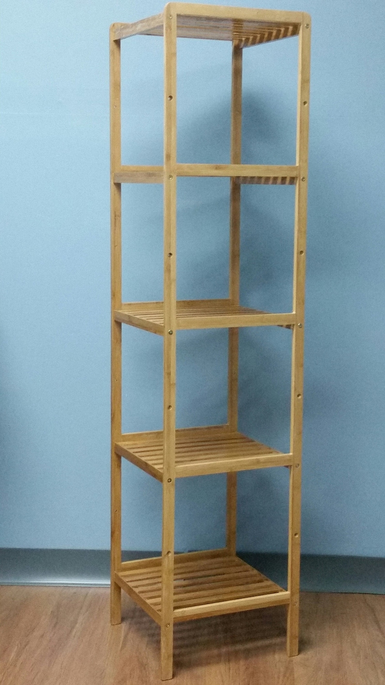 Bamboo 5 Tier Tower Adjustable Shelving CLOSE OUT Etsy