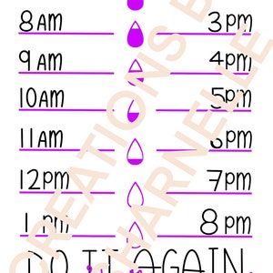 Traqueur de bouteille d'eau! Fichier Handlettered pour Cricut silhouette artisanat bricolage