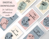 Affirmation Cards Printable, Manifestation Cards, I am Enough Positive Daily Affirmations, Motivational Quotes, Mindfulness Cards