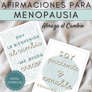 Menopause Affirmation Cards in Spanish. Perimenopause Self-Care and Emotional Support for Women. Wellness Gift