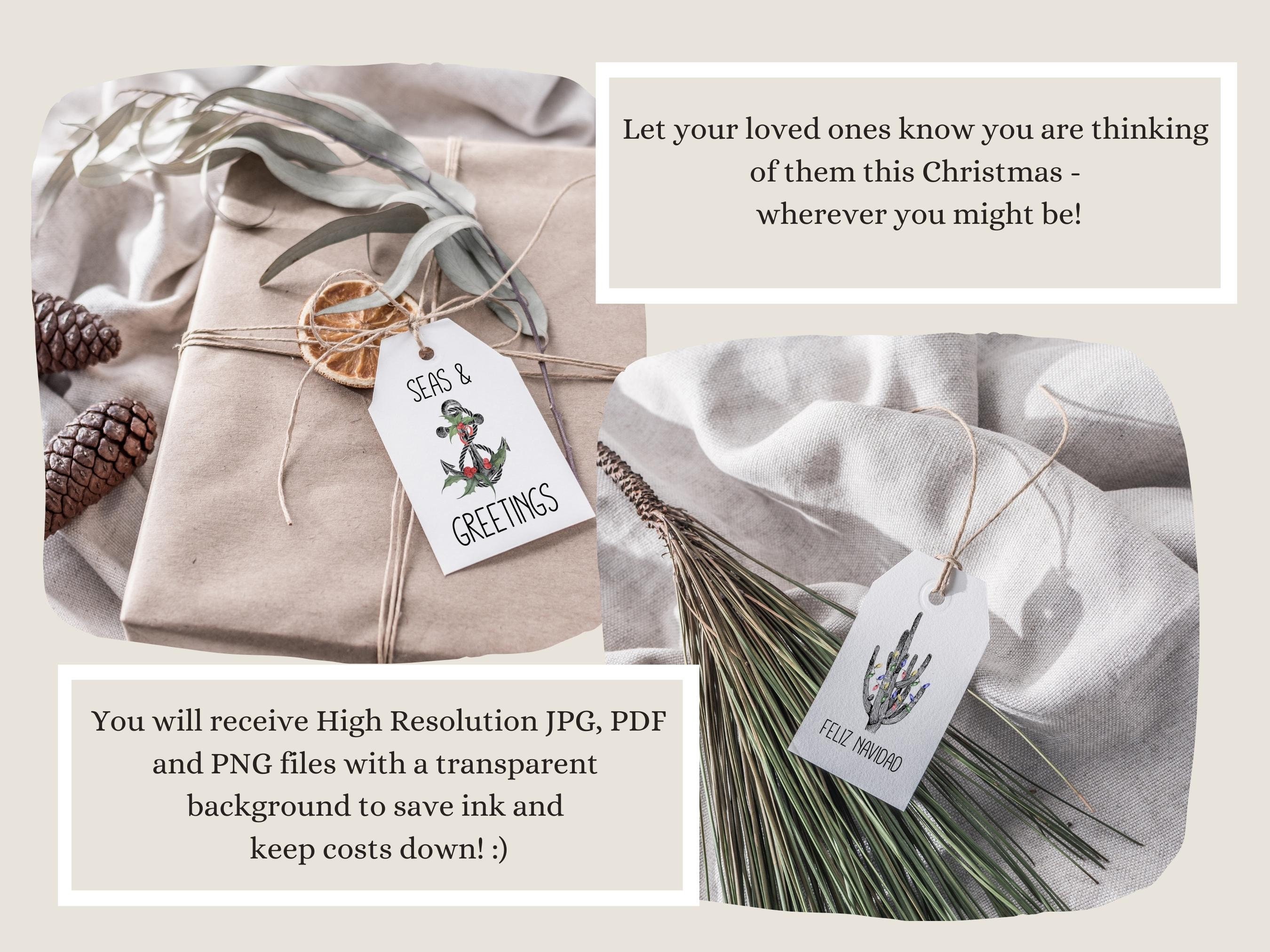 Tropical Christmas Gift Tags Printable Mele Kalikimaka Beach Etsy