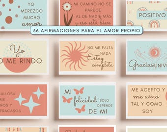 Cartas de Afirmaciones en Español | Amor Propio, Confianza  y Autoestima | Frases Positivas Diarias | PDF Imprimible