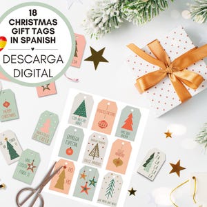 Spanische Weihnachten Geschenkanhänger, Feliz Navidad Hang Tags, Urlaub Etiketten, DIY Geschenkverpackung, Weihnachtsgeschenk Etiketten