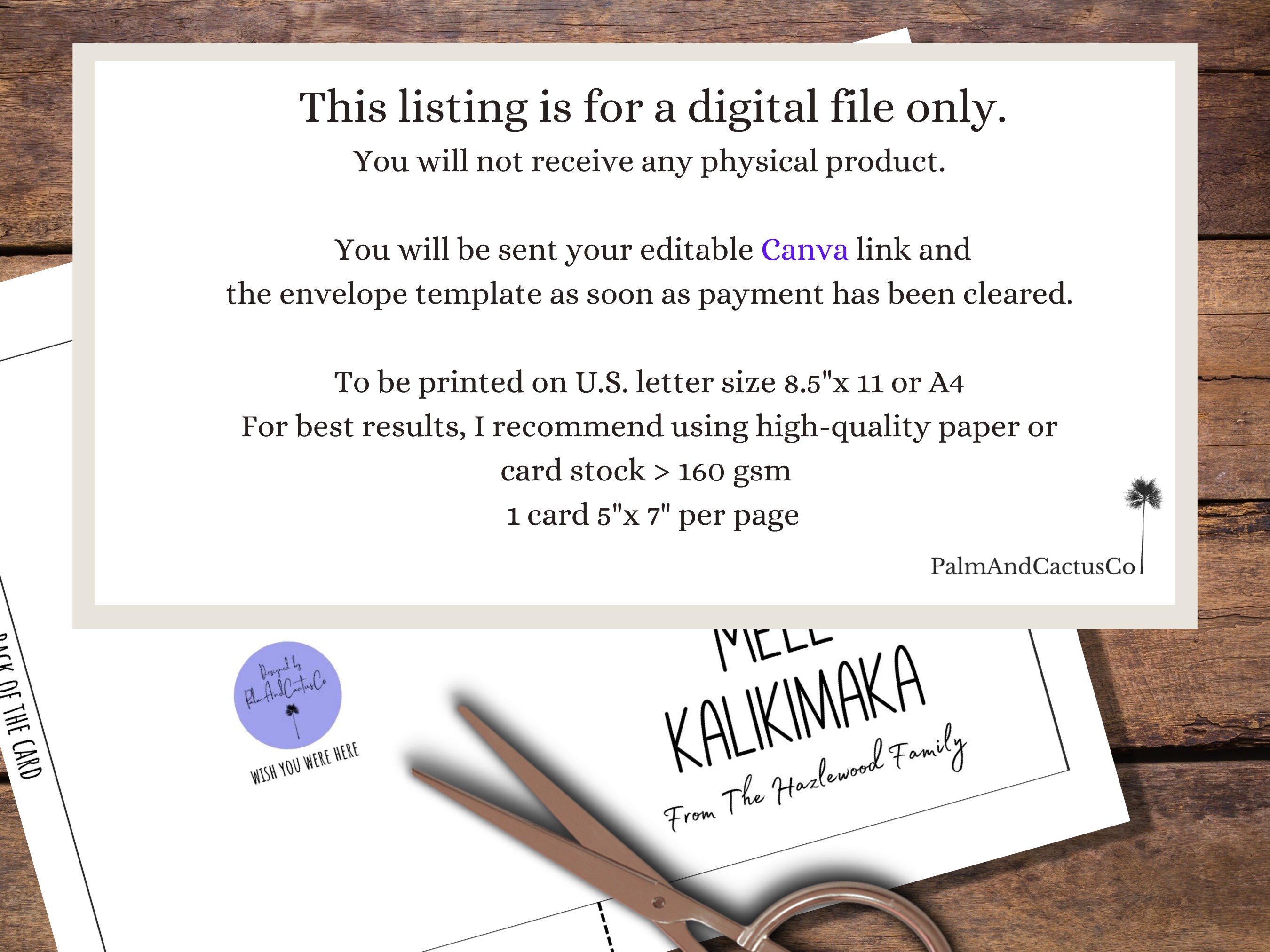 Editable Canva Template: Mele Kalikimaka Holiday Card - Etsy