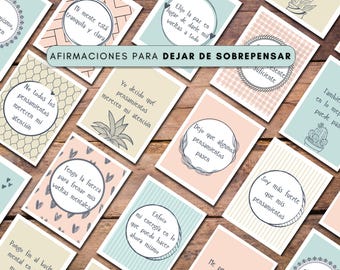 Afirmaciones en Español para la Ansiedad y la Regulación Emocional | Tarjetas Imprimibles de Autoayuda | PDF