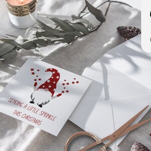 Scandinavian Gnome PRINTABLE Christmas Cards With Envelopes, Nordic ...