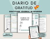 Spanish Gratitude Diary – Daily Prompts, Affirmation Journal (Printable PDF)