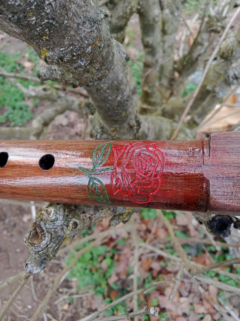 Custom Flute Instruments Leaves Walnut Native American Style Rose Flute Key G 440 - Etsy