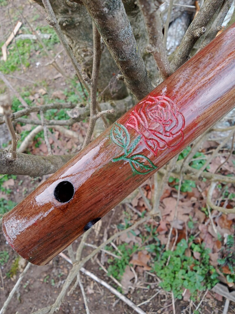 Custom Flute Instruments Leaves Walnut Native American Style Rose Flute Key G 440 - Etsy