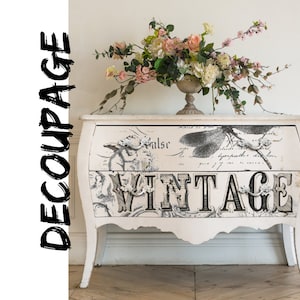 Large Decoupage Paper (20 x 30") - Furniture Decoupage - Georgia Vintage