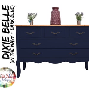 Navy Blue Paint, IN THE NAVY Dixie Belle Chalk Mineral Paint, Furniture Paint
