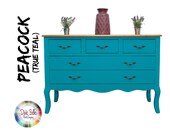PEACOCK Chalk Mineral Paint, Teal Blue Paint, Blue Paint, Dixie Belle, Furniture Paint