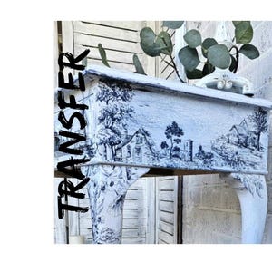 FRENCH TOILE - Decor Transfer - 24" x 37" - Rub on Furniture & Craft Image - Dixie Belle