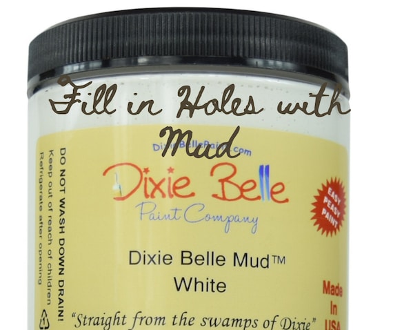 Dixie Belle MUD, White, Wood Filler, Raised Stencil Paste