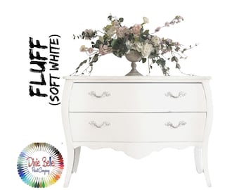 White Paint, FLUFF Dixie Belle Chalk Mineral Paint, Furniture Paint
