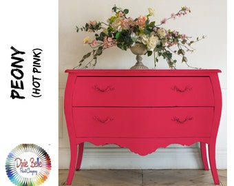 Pink Paint, PEONY Chalk Mineral Paint, Hot Pink, Bright Pink, Dixie Belle, Furniture Paint