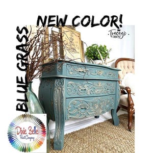 BLUE GRASS Chalk Paint, Blue Green, Teal Chalk Paint, Dixie Belle Chalk Mineral Paint, Furniture Paint, Southern Roots Collection