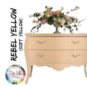 Light Yellow Paint, REBEL YELLOW Chalk Mineral Paint, 4oz, Soft Yellow, Dixie Belle, Oale Yellow, Furniture Paint
