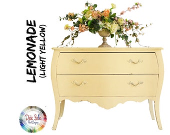 Light Yellow Paint, LEMONADE Chalk Mineral Paint, Light Yellow Paint, Pale Yellow, Dixie Belle, Furniture Paint