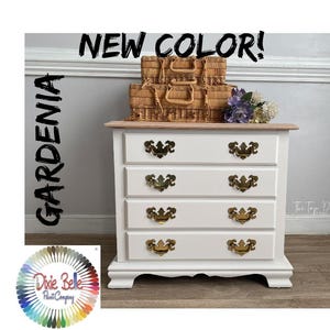 GARDENIA Chalk Paint, Warm White Chalk Paint, Dixie Belle Chalk Mineral Paint, Furniture Paint, Southern Roots Collection