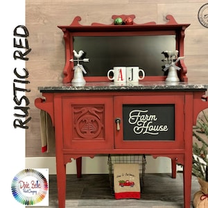 RUSTIC RED Chalk Mineral Paint, Dark Red, Dixie Belle, Furniture Paint