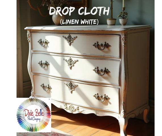 DROP CLOTH, off White Paint, Chalk Mineral Paint, Dixie Belle, Furniture  Paint - Etsy