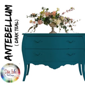 Dark Teal, Dixie Belle Chalk Mineral Paint, Antebellum Blue, Blue Chalk Paint, Furniture Paint