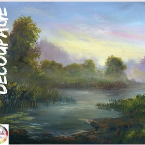 LATE AURORA - Large Decoupage Paper (23 x 33&quot;) - Rice Paper - Dixie Belle - With Instructions
