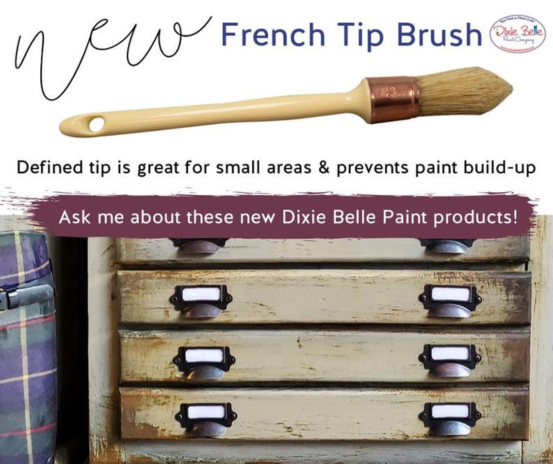 FRENCH TIP BRUSH Dixie Belle Paint Brush Chalk Paint Brush Etsy