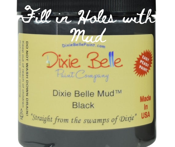 Dixie Belle MUD, Black, Wood Filler, Raised Stencil Paste