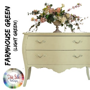 Light Green Paint, FARMHOUSE GREEN Chalk Mineral Paint - Green Paint - Dixie Belle - Furniture Paint