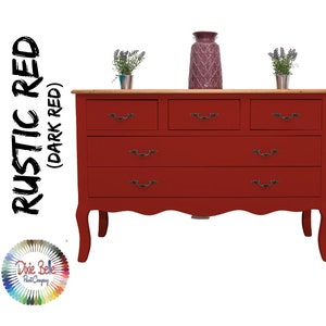 Dark Red, RUSTIC RED Chalk Mineral Paint, Dixie Belle, Furniture Paint
