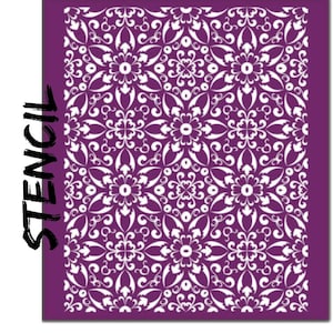 DELICATE LACE STENCIL , Silk Screen  8 x 9"  - 3 sheets - Raised Stencil - Dixie Belle, Belles & Whistles