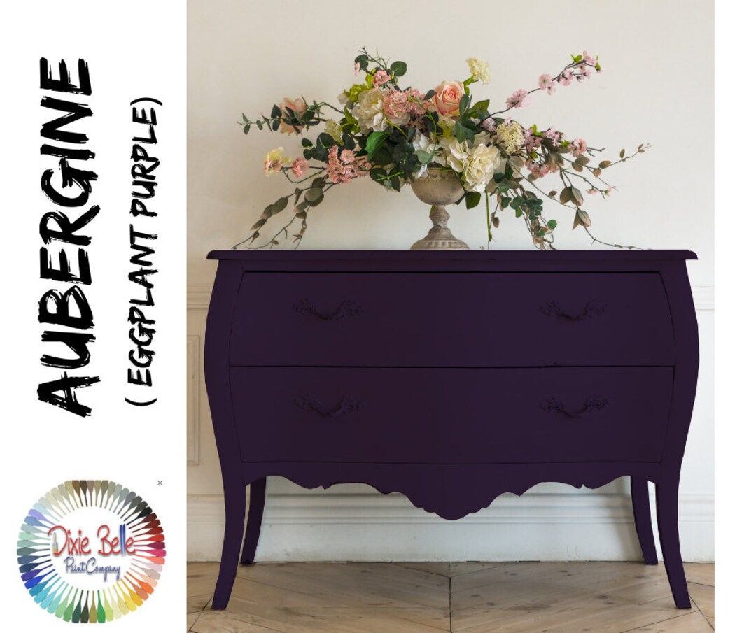 Eggplant, Purple Chalk Mineral Paint, AUBERGINE, 4oz, Dixie Belle