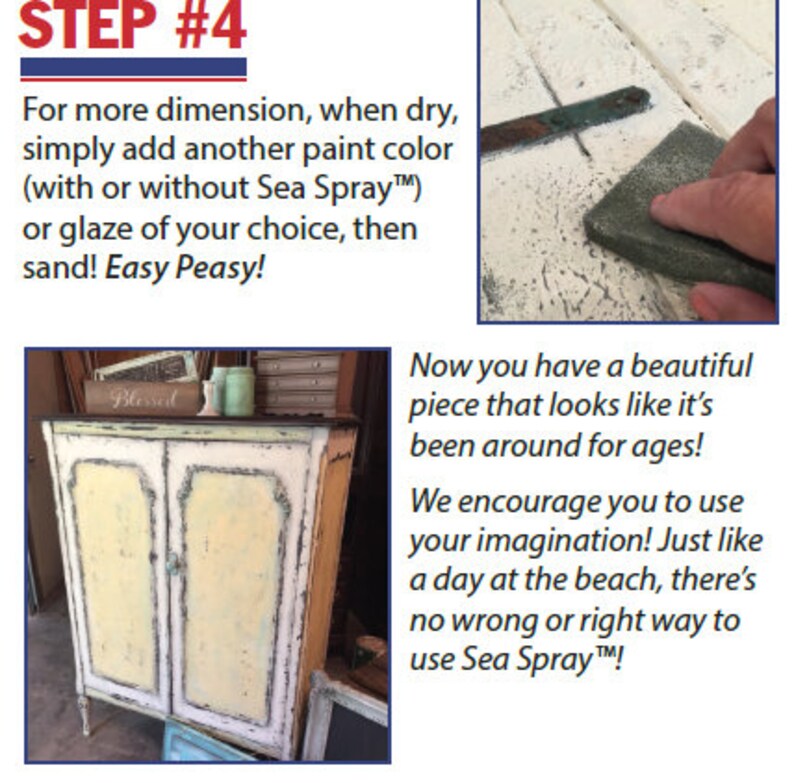 SEA SPRAY Paint Texture Additive Dixie Belle Weathered Look Etsy