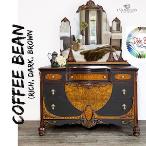 Brown Paint , COFFEE BEAN Dixie Belle Chalk Mineral Paint, Furniture Paint image 1