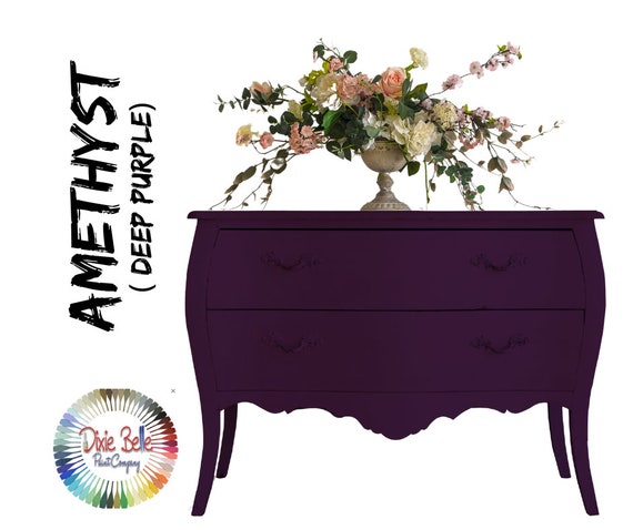 Deep Purple Chalk Mineral Paint Amethyst Dixie Belle Furniture Paint Etsy