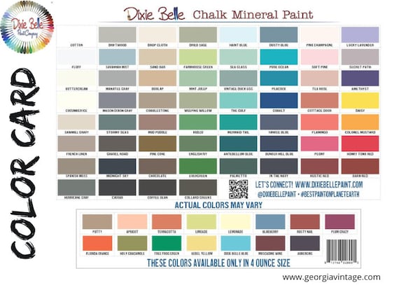 16oz ALL 75 PAINT COLORS Dixie Belle Chalk Mineral Paint All