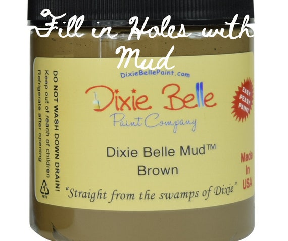 Dixie Belle MUD, Brown, Wood Filler, Raised Stencil Paste